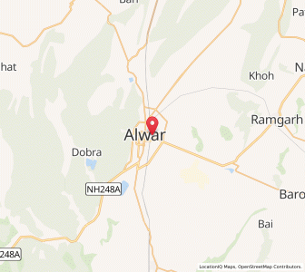 Map of Alwar, Rajasthan