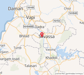 Map of Amal, Dadra and Nagar Haveli