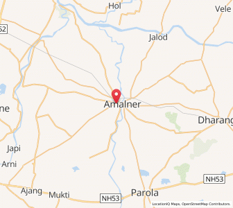 Map of Amalner, Maharashtra