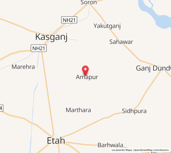 Map of Amanpur, Uttar Pradesh