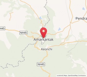 Map of Amarkantak, Madhya Pradesh