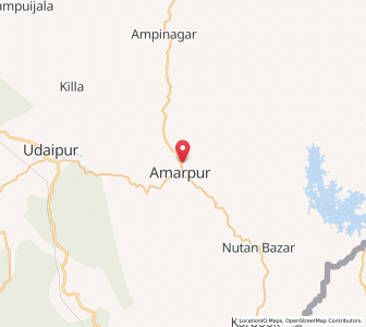 Map of Amarpur, Tripura