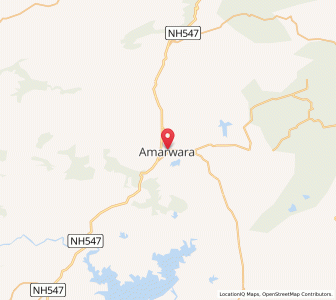 Map of Amarwara, Madhya Pradesh