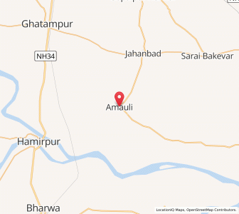 Map of Amauli, Uttar Pradesh