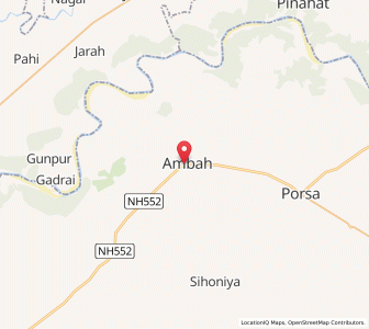 Map of Ambah, Madhya Pradesh