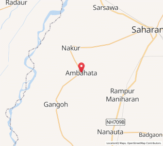Map of Ambahta, Uttar Pradesh