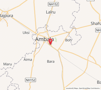 Map of Ambala, Haryana