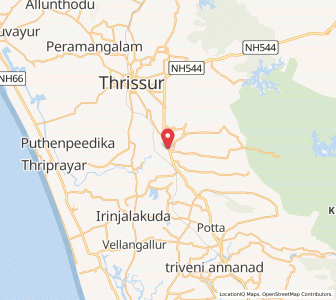 Map of Amballur, Kerala