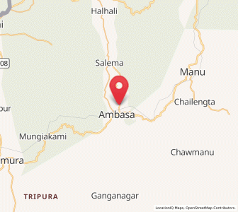 Map of Ambasa, Tripura