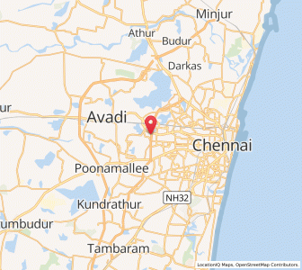 Map of Ambattur, Tamil Nadu