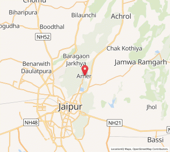Map of Amer, Rajasthan