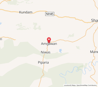 Map of Amgawan, Madhya Pradesh