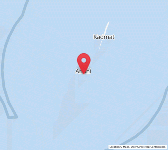 Map of Amini, Laccadives