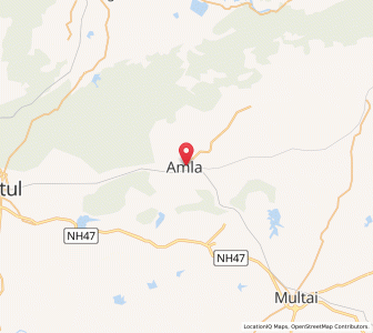 Map of Amla, Madhya Pradesh