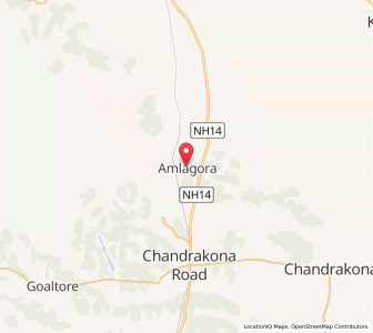 Map of Amlagora, West Bengal