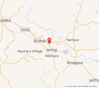 Map of Amlai, Madhya Pradesh