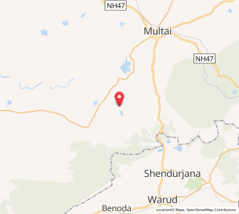 Map of Amraoti, Madhya Pradesh