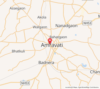 Map of Amravati, Maharashtra