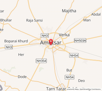 Map of Amritsar, Punjab