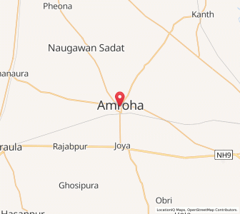 Map of Amroha, Uttar Pradesh