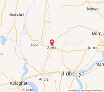 Map of Amta, West Bengal