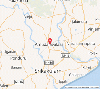 Map of Amudalavalasa, Andhra Pradesh