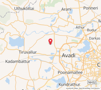 Map of Amudur, Tamil Nadu