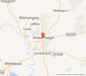 Map of Anandnagar, Uttar Pradesh