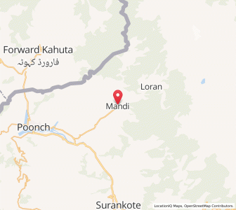 Map of Anarnath, Kashmir