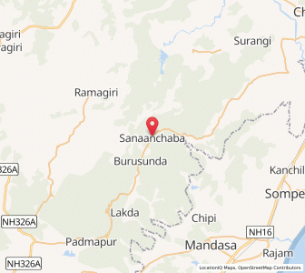 Map of Andanda, Odisha