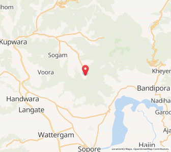 Map of Andarbug, Kashmir