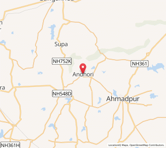 Map of Andhori, Maharashtra