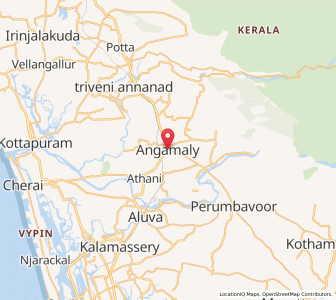 Map of Angamali, Kerala