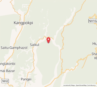 Map of Angem, Manipur
