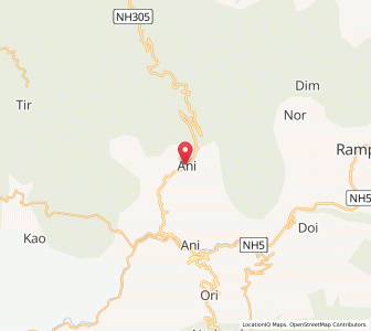 Map of Ani, Himachal Pradesh