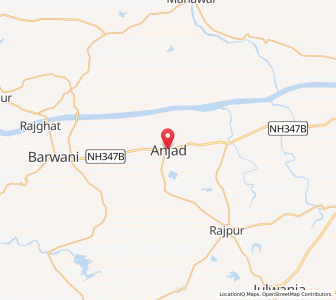 Map of Anjad, Madhya Pradesh