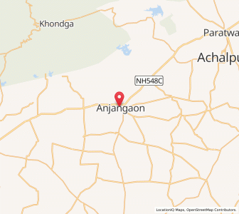 Map of Anjangaon, Madhya Pradesh