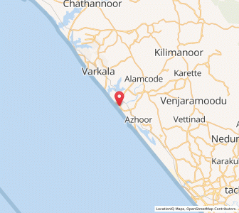 Map of Anjengo, Kerala