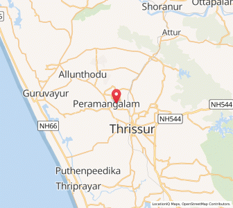 Map of Anjur, Kerala