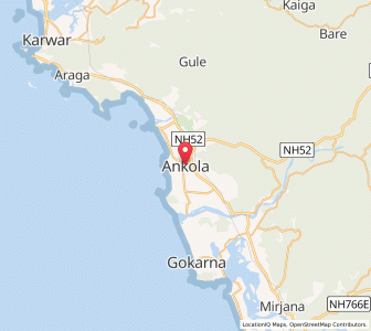 Map of Ankola, Karnataka