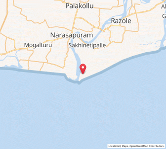 Map of Antarvedi, Andhra Pradesh