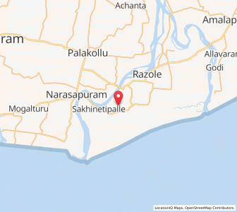 Map of Antarvedipalem, Andhra Pradesh