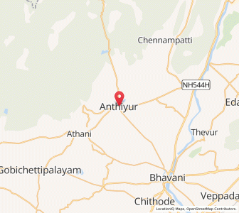 Map of Anthiyur, Tamil Nadu
