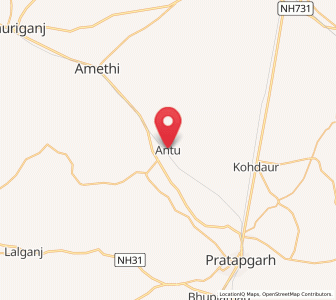 Map of Antu, Uttar Pradesh
