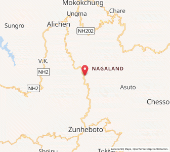 Map of Aochagalimi, Nagaland