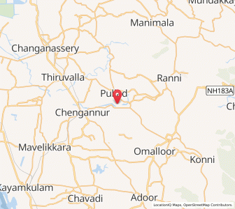 Map of Aranmula, Kerala