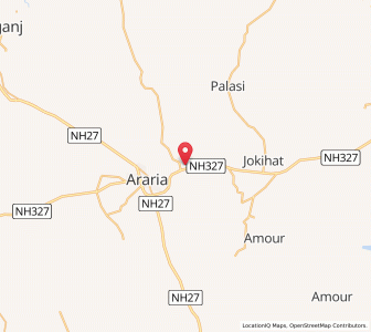 Map of Araria, Bihar