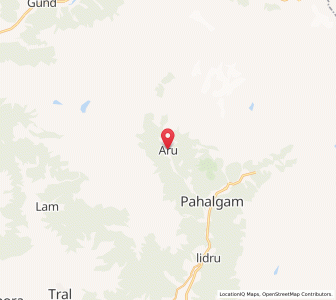Map of Arau, Kashmir