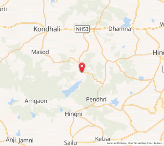 Map of Aregaon, Maharashtra