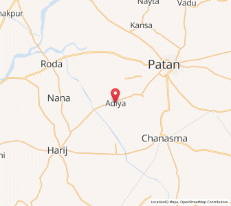 Map of Aria, Gujarat